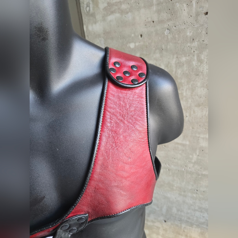 ROUGH TRADE Red Leather Harness - Picture 2 of 12